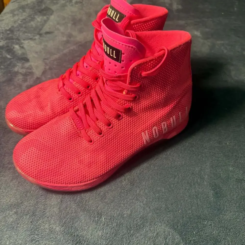 NOBULL Women's Hot Pink High-Top Outwork Training Shoes